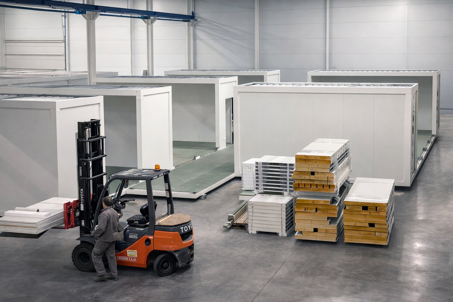 Prefabbricati in costruzione