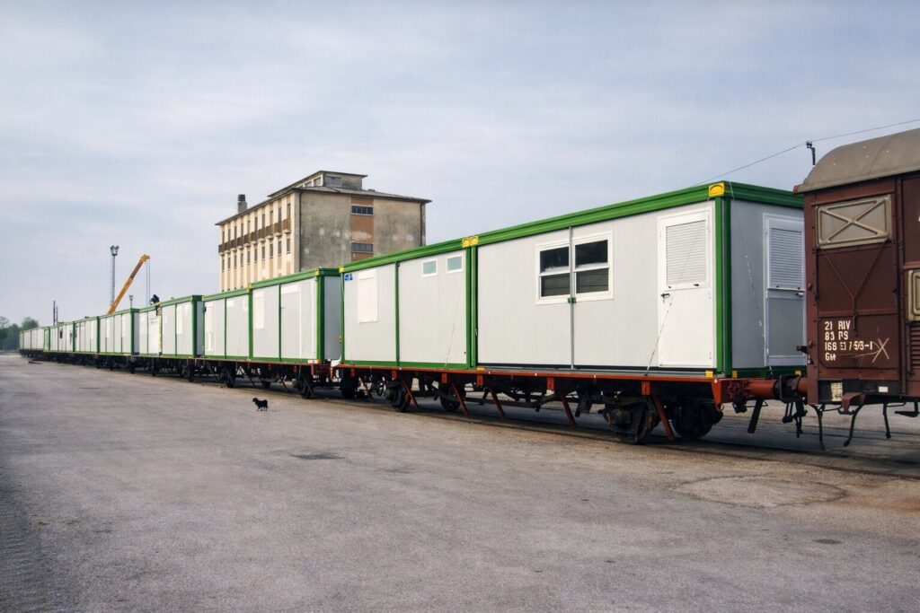 Prefabbricati sul treno